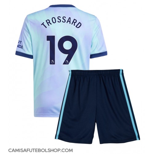 Camisa de time de futebol Arsenal Leandro Trossard #19 Replicas 3º Equipamento Infantil 2024-25 Manga Curta (+ Calças curtas)